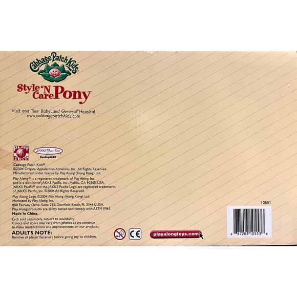 Cabbage Patch Kids Style & Care Pony Play Along Plush Collectible - Picture 8 of 8